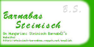 barnabas steinisch business card